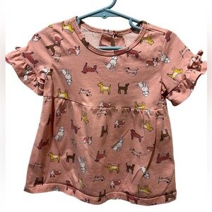 Carters 9 month top. Pink Puppies